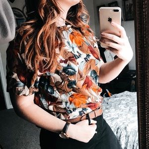 Jewel Tone Floral Shirt